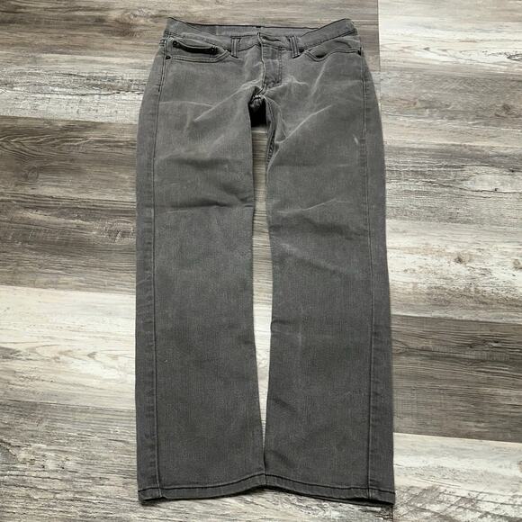 Levis 511 Faded Gray Mens 32x28 Slim Fit Mid Rise Stretch Denim Jeans Red Tab‎ - Picture 2 of 12